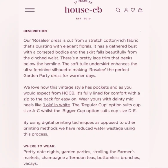 House of CB Rosalee Floral Pink Midi - Picture 5 of 12